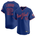 BIPIHUC NY.Mets #12 Francisco Lindor Player Royal T-shirt Home Limited Elite Stitched Jerseys