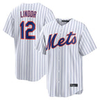 BIPIHUC NY.Mets #12 Francisco Lindor Player White Home Replica Stitched Jerseys