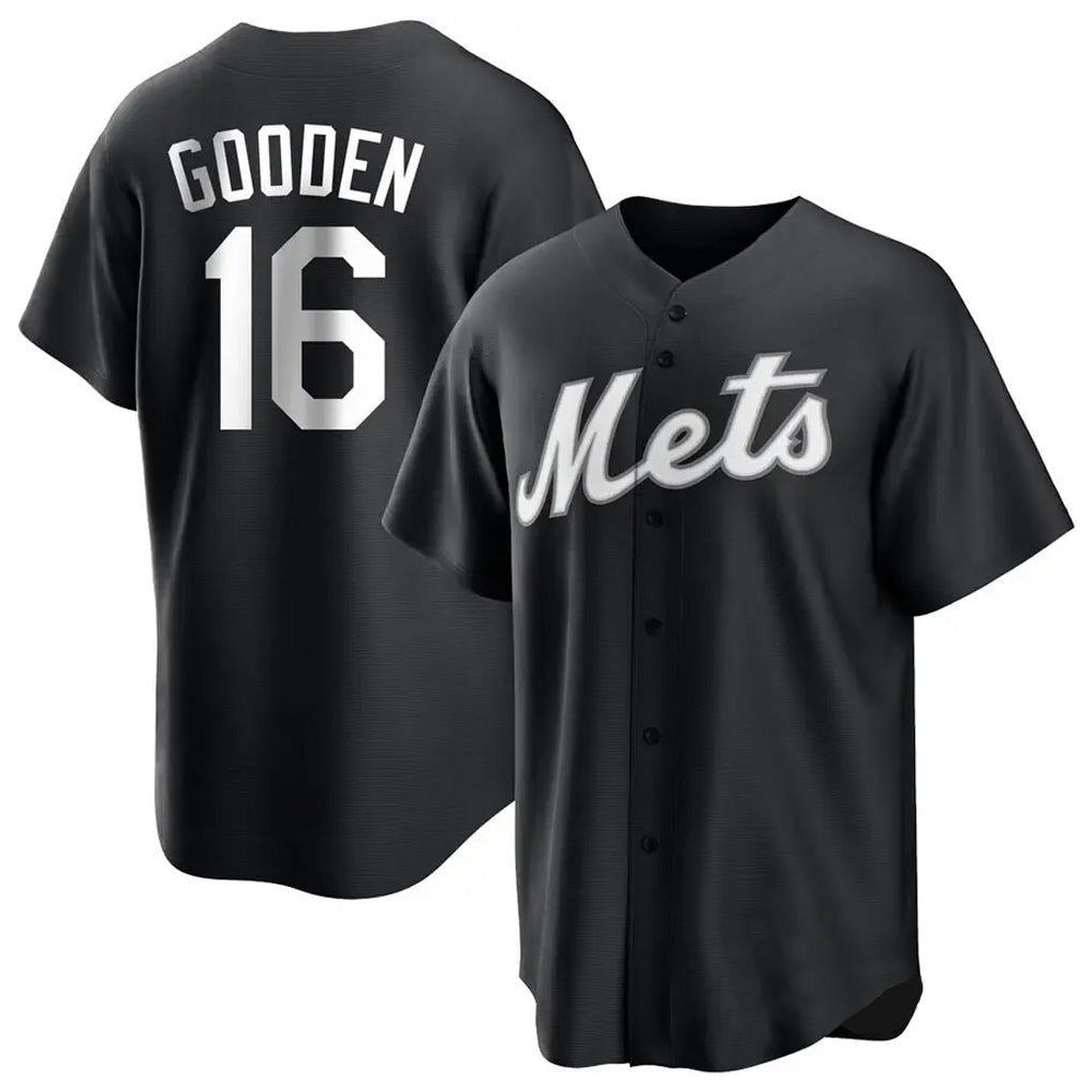 BIPIHUC NY.Mets #16 Dwight Gooden Player Black Home Game Stitched Jerseys