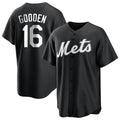BIPIHUC NY.Mets #16 Dwight Gooden Player Black Home Game Stitched Jerseys