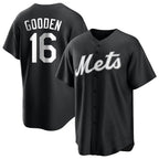 BIPIHUC NY.Mets #16 Dwight Gooden Player Black Home Game Stitched Jerseys