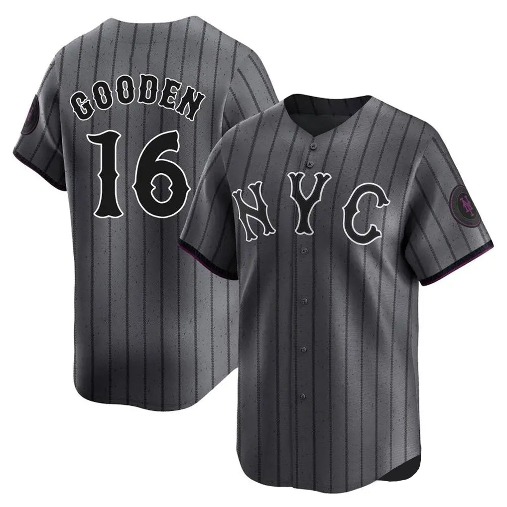 BIPIHUC NY.Mets #16 Dwight Gooden Player Gray City Connect Limited Stitched Jerseys