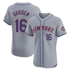 BIPIHUC NY.Mets #16 Dwight Gooden Player Gray Road Limited Elite Home Stitched Jerseys