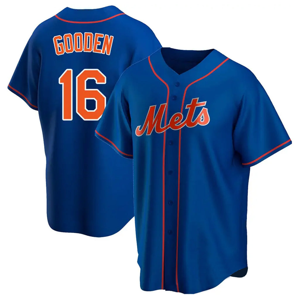BIPIHUC NY.Mets #16 Dwight Gooden Player Royal Home Game Stitched Jerseys