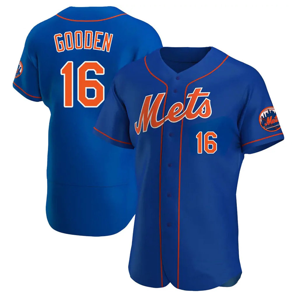 BIPIHUC NY.Mets #16 Dwight Gooden Player Royal Limited Elite Home Stitched Jerseys