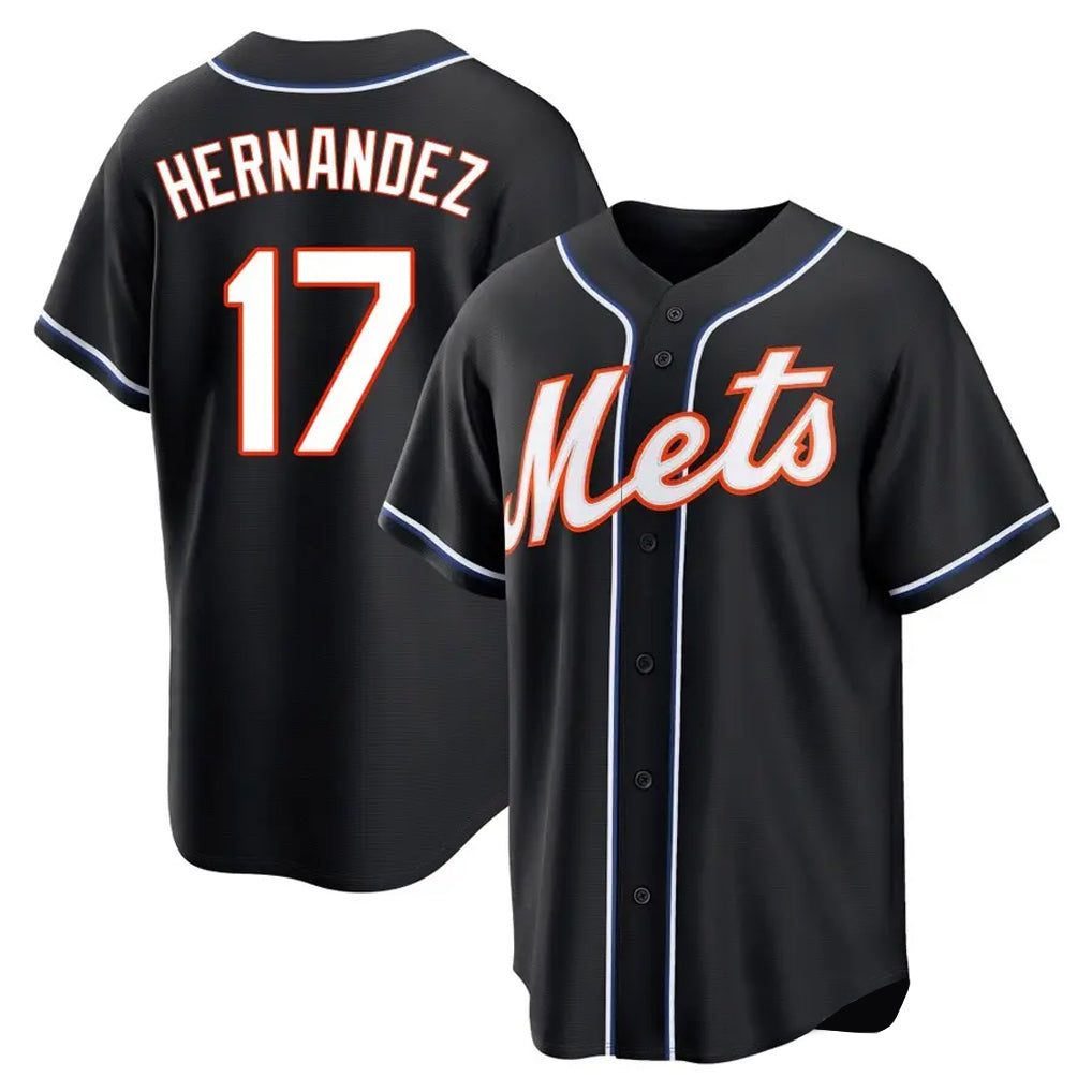 BIPIHUC NY.Mets #17 Keith Hernandez Player Black Fashion Out Game Stitched Jerseys