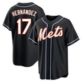 BIPIHUC NY.Mets #17 Keith Hernandez Player Black Fashion Out Game Stitched Jerseys