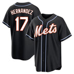 BIPIHUC NY.Mets #17 Keith Hernandez Player Black Fashion Out Game Stitched Jerseys