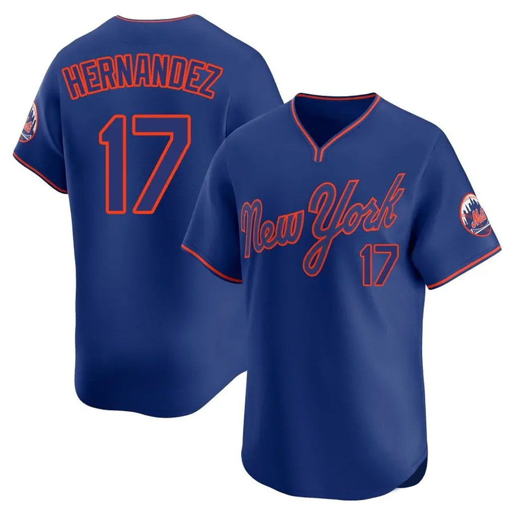 BIPIHUC NY.Mets #17 Keith Hernandez Player Royal T-shirt Home Limited Elite Stitched Jerseys