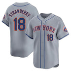 BIPIHUC NY.Mets #18 Darryl Strawberry Player Gray Road Limited Home Stitched Jerseys