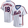 BIPIHUC NY.Mets #18 Darryl Strawberry Player White Cooperstown Collection T-shirt Game Stitched Jerseys
