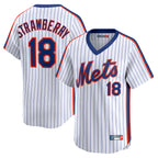 BIPIHUC NY.Mets #18 Darryl Strawberry Player White Cooperstown Collection T-shirt Game Stitched Jerseys