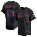 BIPIHUC NY.Mets #19 Bo Bichette Player Black Alternate Home Limited Stitched Jerseys