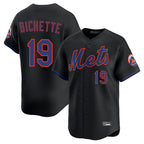 BIPIHUC NY.Mets #19 Bo Bichette Player Black Alternate Home Limited Stitched Jerseys