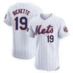BIPIHUC NY.Mets #19 Bo Bichette Player White Home Limited Elite Stitched Jerseys