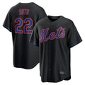 BIPIHUC NY.Mets #22 Juan Soto Player Black Alternate Home Game Stitched Jerseys