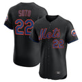 BIPIHUC NY.Mets #22 Juan Soto Player Black Home Limited Elite Stitched Jerseys
