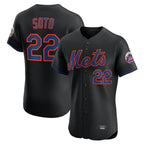 BIPIHUC NY.Mets #22 Juan Soto Player Black Home Limited Elite Stitched Jerseys