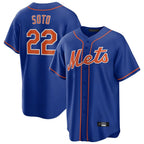 BIPIHUC NY.Mets #22 Juan Soto Player Royal Home Game Stitched Jerseys
