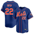 BIPIHUC NY.Mets #22 Juan Soto Player Royal Home Limited Stitched Jerseys