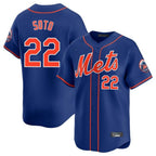 BIPIHUC NY.Mets #22 Juan Soto Player Royal Home Limited Stitched Jerseys