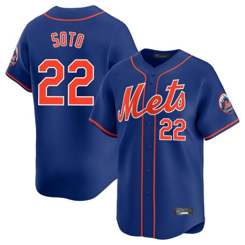 BIPIHUC NY.Mets #22 Juan Soto Player Royal Home Limited Stitched Jerseys