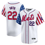 BIPIHUC NY.Mets #22 Juan Soto Player White 2025 Independence Day Vapor Premier Limited  Stitched Jerseys