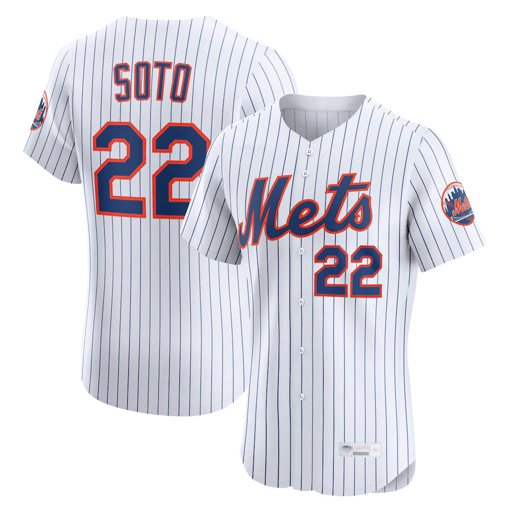 BIPIHUC NY.Mets #22 Juan Soto Player White Home Limited Elite Stitched Jerseys
