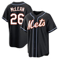 BIPIHUC NY.Mets #26 Nolan McLean Player Black Fashion Out Game Stitched Jerseys