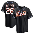 BIPIHUC NY.Mets #26 Nolan McLean Player Black Fashion Out Game Stitched Jerseys