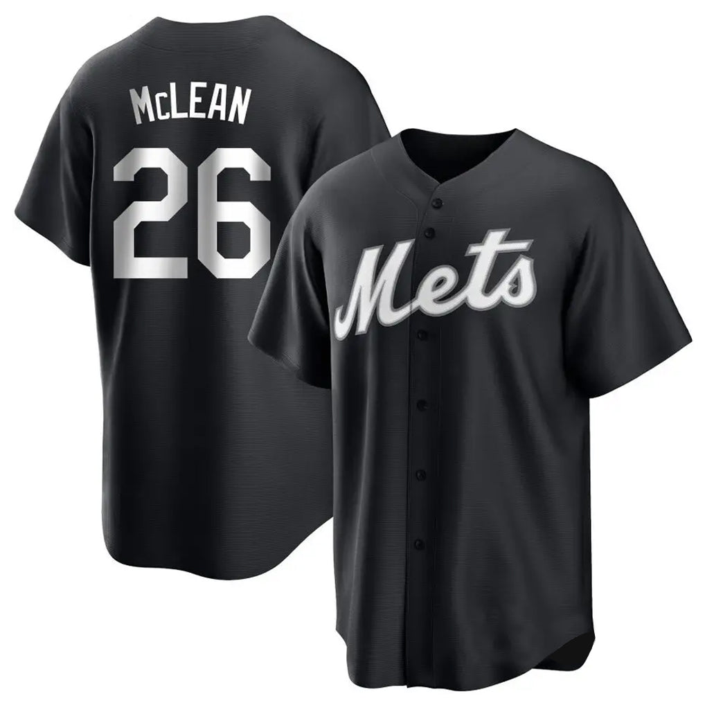 BIPIHUC NY.Mets #26 Nolan McLean Player Black Home Game Stitched Jerseys