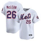 BIPIHUC NY.Mets #26 Nolan McLean Player White Home Replica Stitched Jerseys