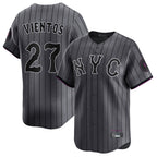BIPIHUC NY.Mets #27 Mark Vientos Player Gray City Connect Limited Stitched Jerseys