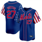 BIPIHUC NY.Mets #27 Mark Vientos Player Royal 2025 Independence Day Vapor Premier Limited  Stitched Jerseys
