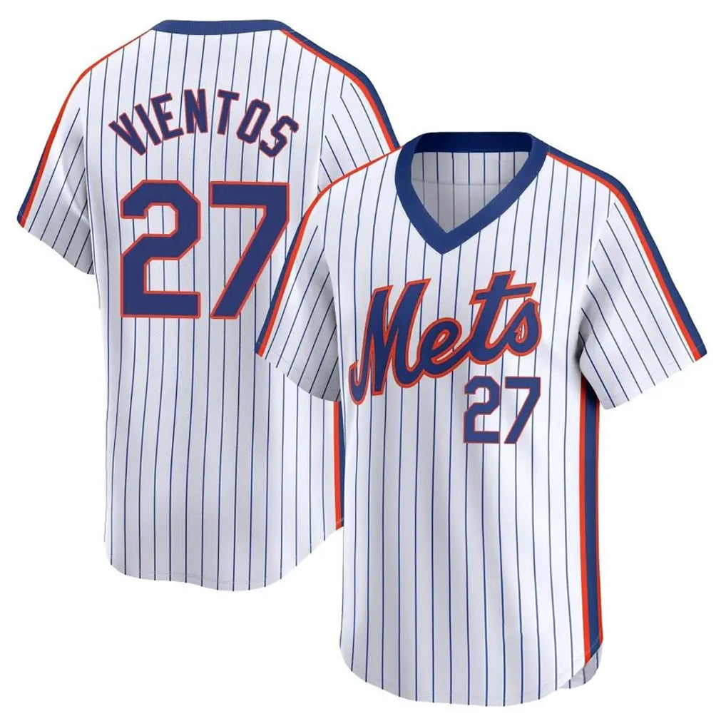 BIPIHUC NY.Mets #27 Mark Vientos Player White Cooperstown Collection T-shirt Game Stitched Jerseys
