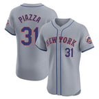 BIPIHUC NY.Mets #31 Mike Piazza Player Gray Road Limited Elite Home Stitched Jerseys