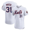 BIPIHUC NY.Mets #31 Mike Piazza Player White Home Limited Elite Stitched Jerseys