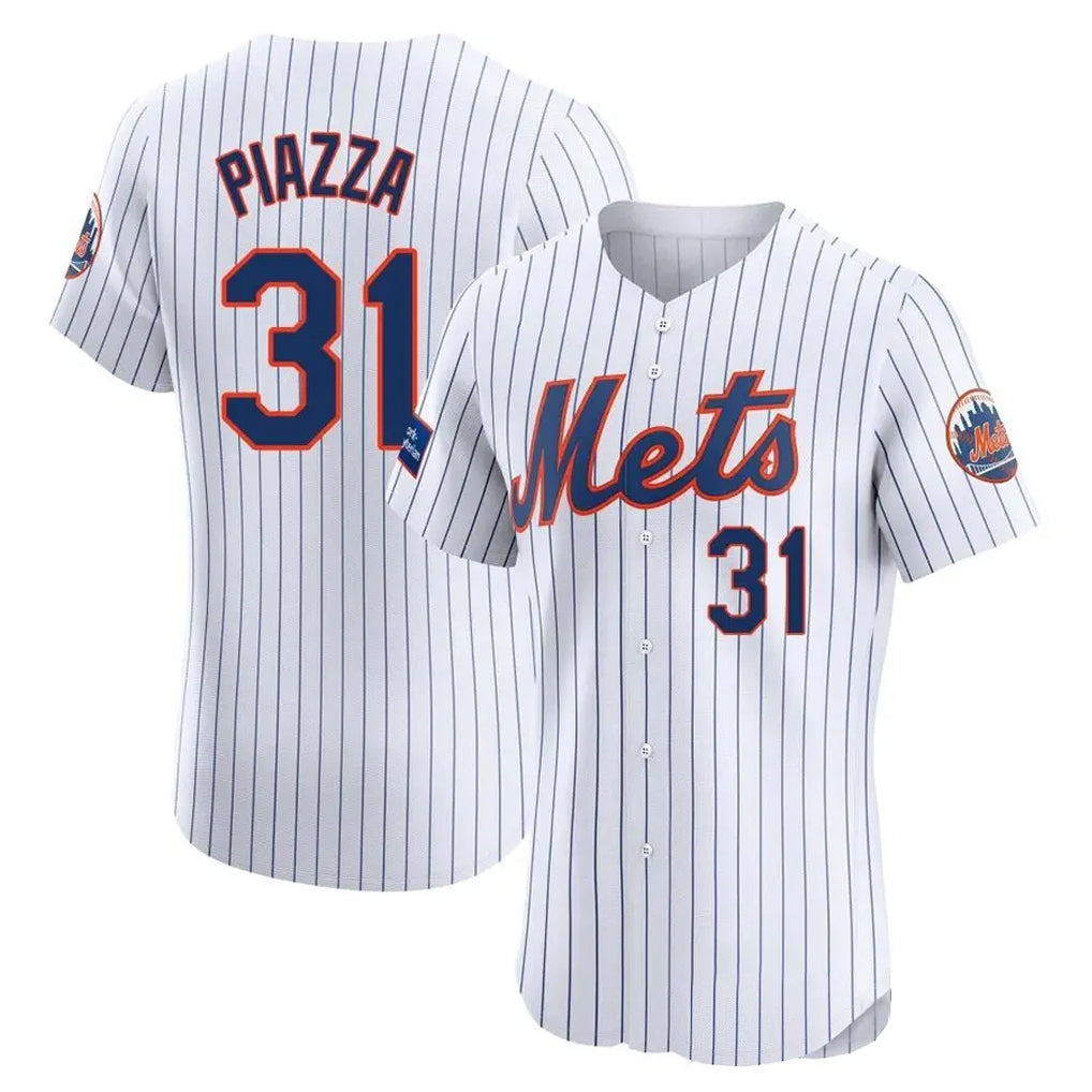 BIPIHUC NY.Mets #31 Mike Piazza Player White Home Limited Elite Stitched Jerseys