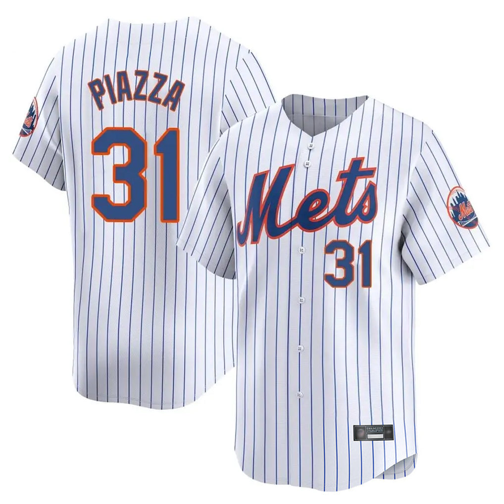 BIPIHUC NY.Mets #31 Mike Piazza Player White Home Replica Stitched Jerseys