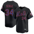 BIPIHUC NY.Mets #34 Kodai Senga Player Black Alternate Home Limited Stitched Jerseys