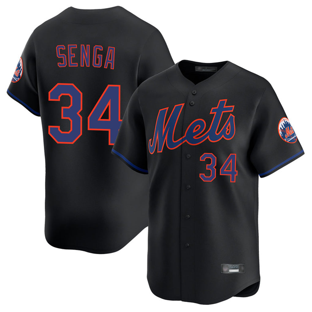 BIPIHUC NY.Mets #34 Kodai Senga Player Black Alternate Home Limited Stitched Jerseys