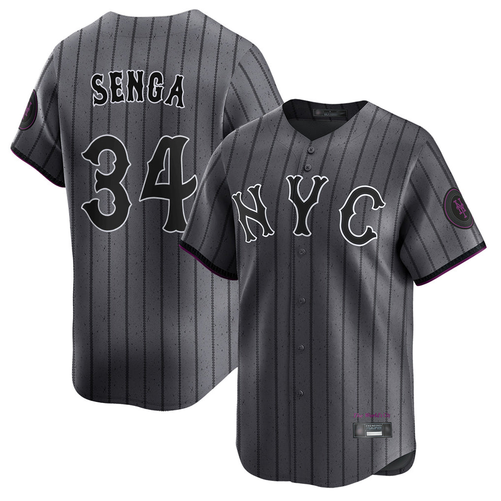 BIPIHUC NY.Mets #34 Kodai Senga Player Gray City Connect Limited Stitched Jerseys