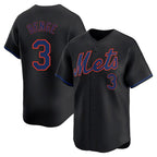 BIPIHUC NY.Mets #3 Carson Benge Player Black Alternate Home Limited Stitched Jerseys