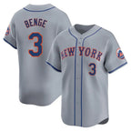 BIPIHUC NY.Mets #3 Carson Benge Player Gray Road Limited Home Stitched Jerseys