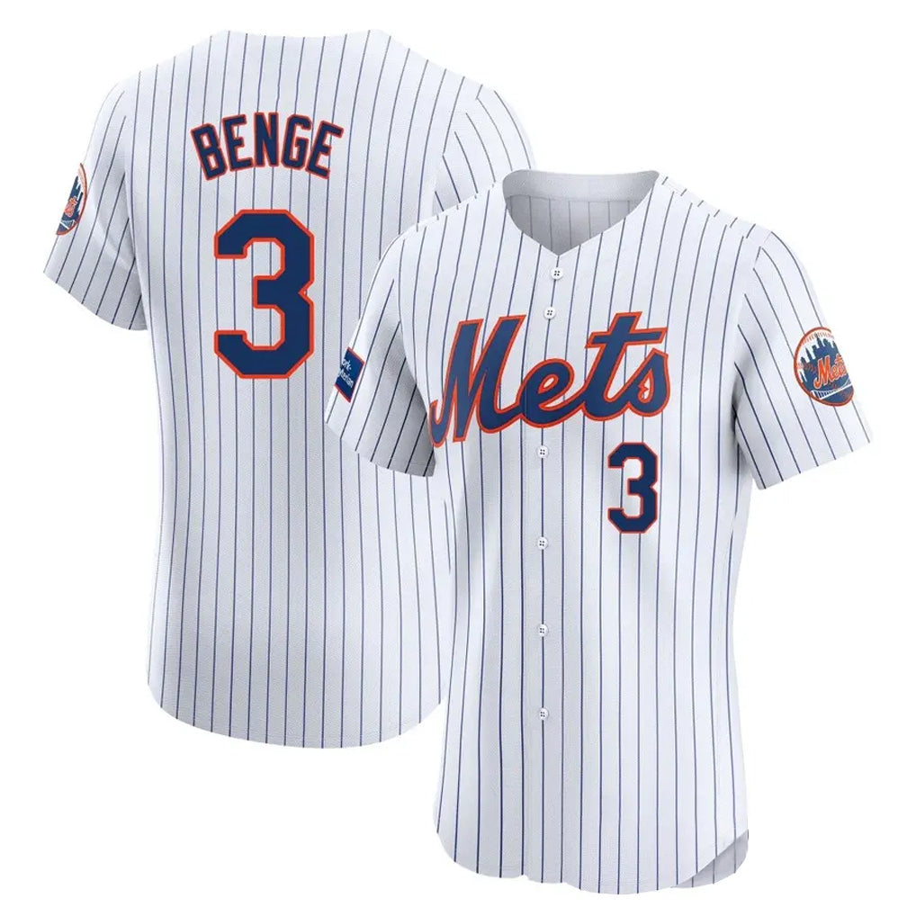 BIPIHUC NY.Mets #3 Carson Benge Player White Home Limited Elite Stitched Jerseys