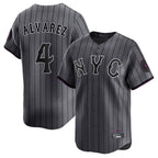 BIPIHUC NY.Mets #4 Francisco Alvarez Player Gray City Connect Limited Stitched Jerseys