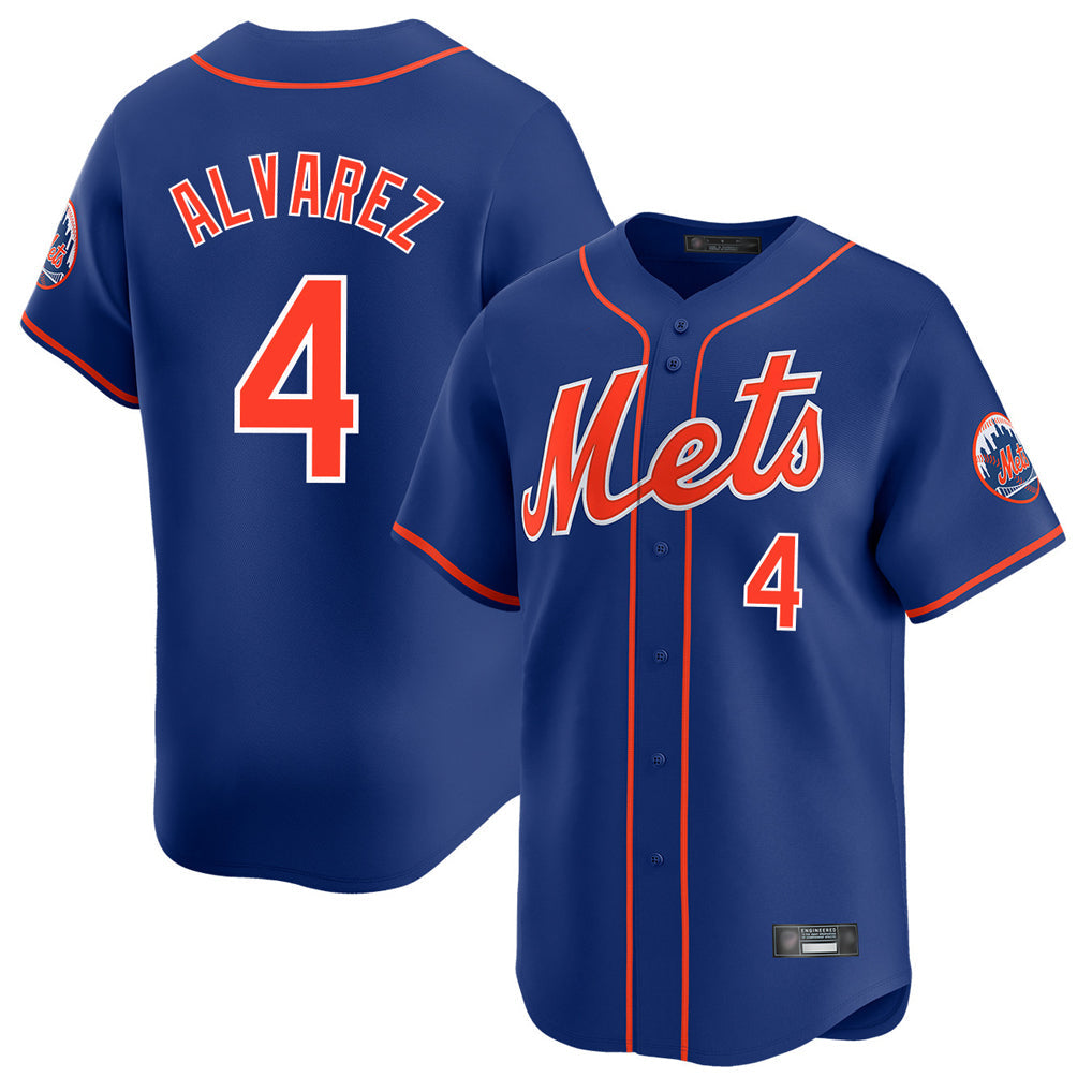 BIPIHUC NY.Mets #4 Francisco Alvarez Player Royal Home Limited Stitched Jerseys
