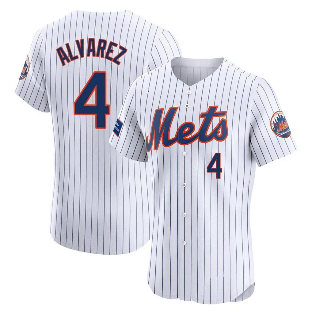 BIPIHUC NY.Mets #4 Francisco Alvarez Player White Home Limited Elite Stitched Jerseys