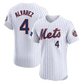 BIPIHUC NY.Mets #4 Francisco Alvarez Player White Home Limited Elite Stitched Jerseys