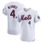 BIPIHUC NY.Mets #4 Francisco Alvarez Player White Home Limited Elite Stitched Jerseys